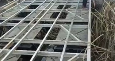 長(zhǎng)治濁漳河浮箱碼頭施工中